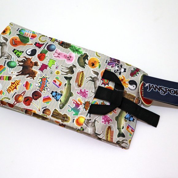 JanSport Multi Stickers Rolltop Lunch Bag, New With Tags - Picture 3 of 5